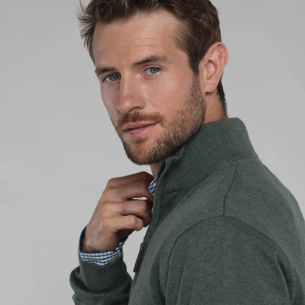 Pima Cotton 1/4 Zip - Country Green - Image 6