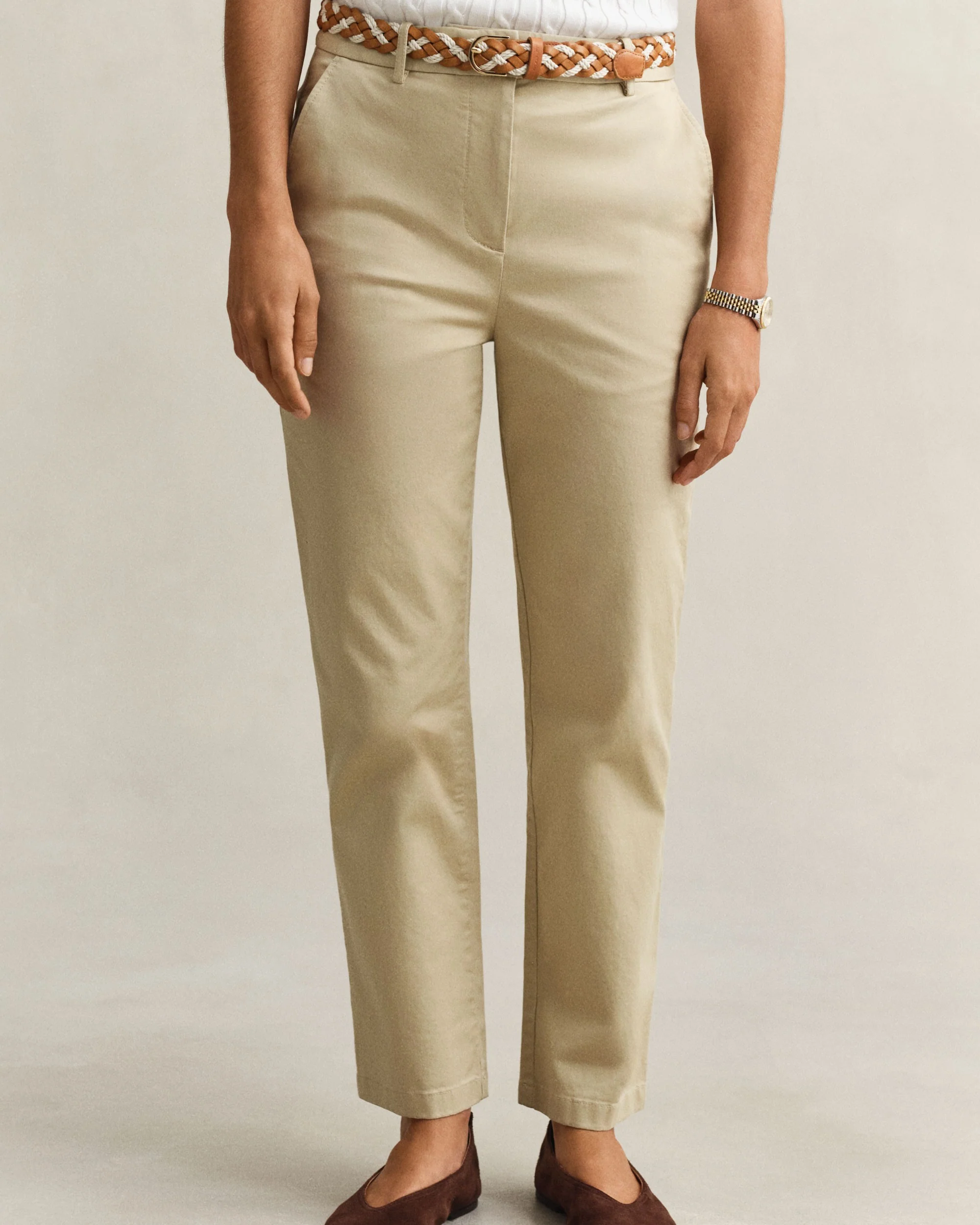 Slim Chinos - Oat Beige - Image 4