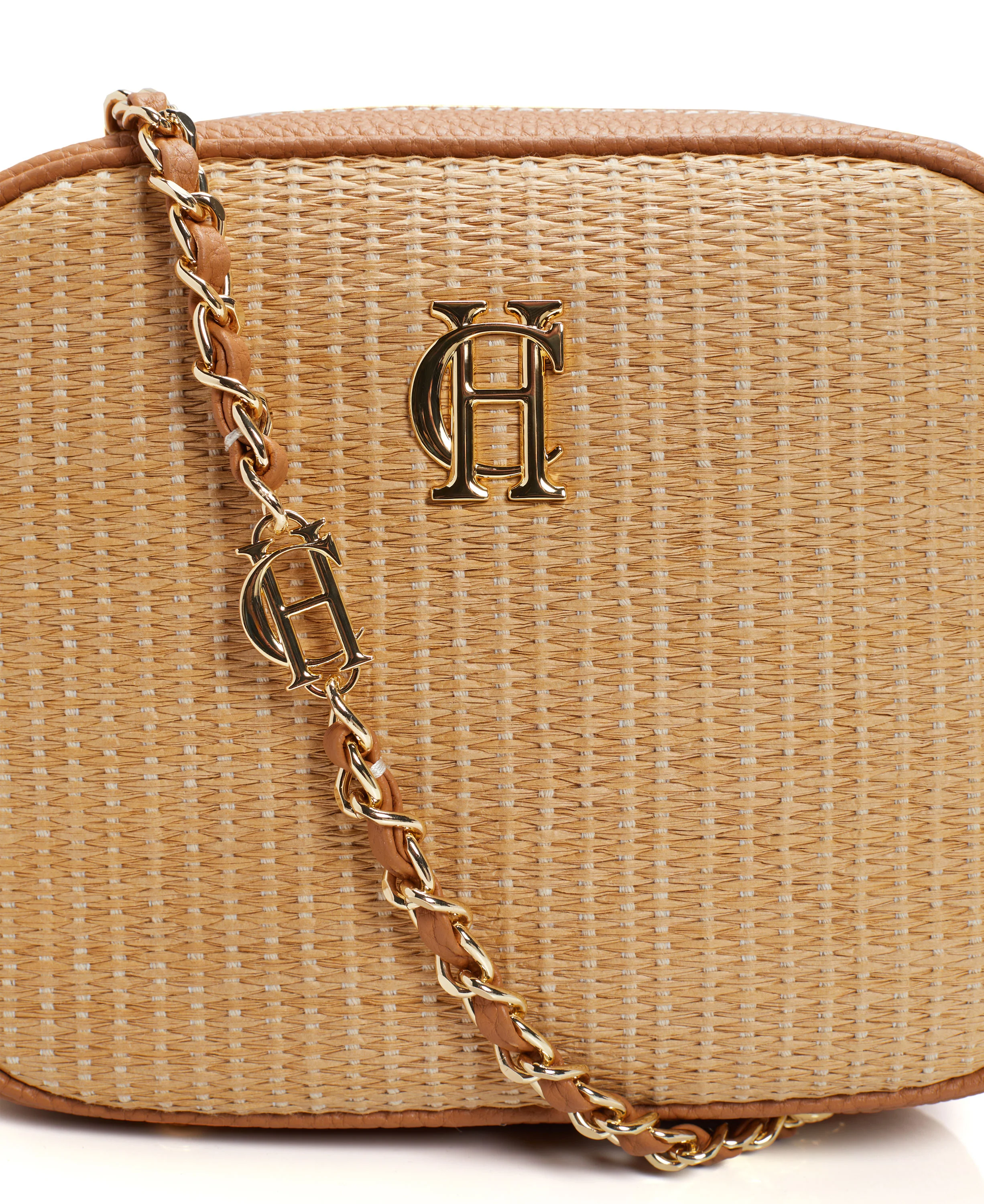 Soho Camera Bag - Tan Raffia - Image 9
