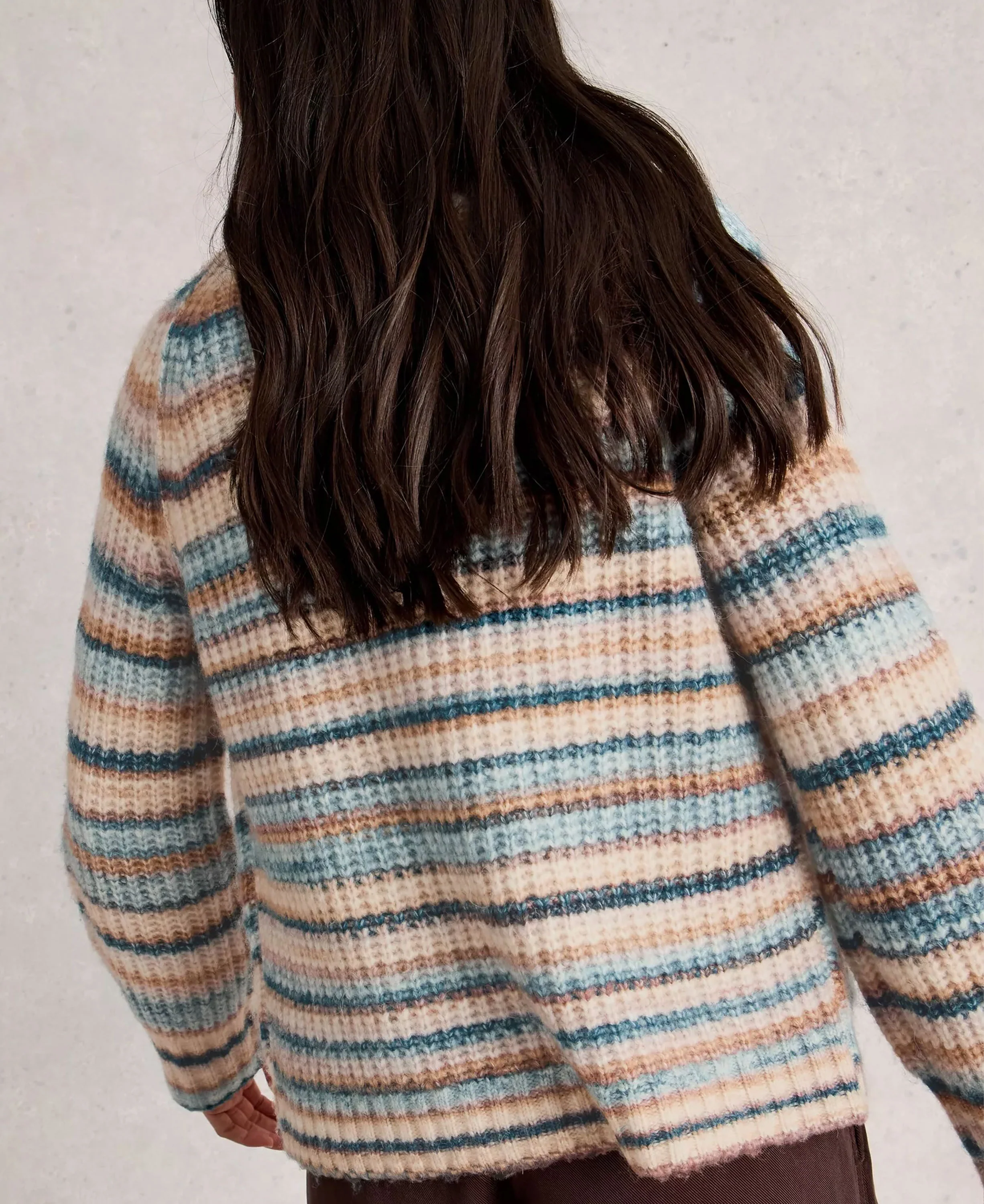 Suzanna Crew Cardi - Blue Multi - Image 5