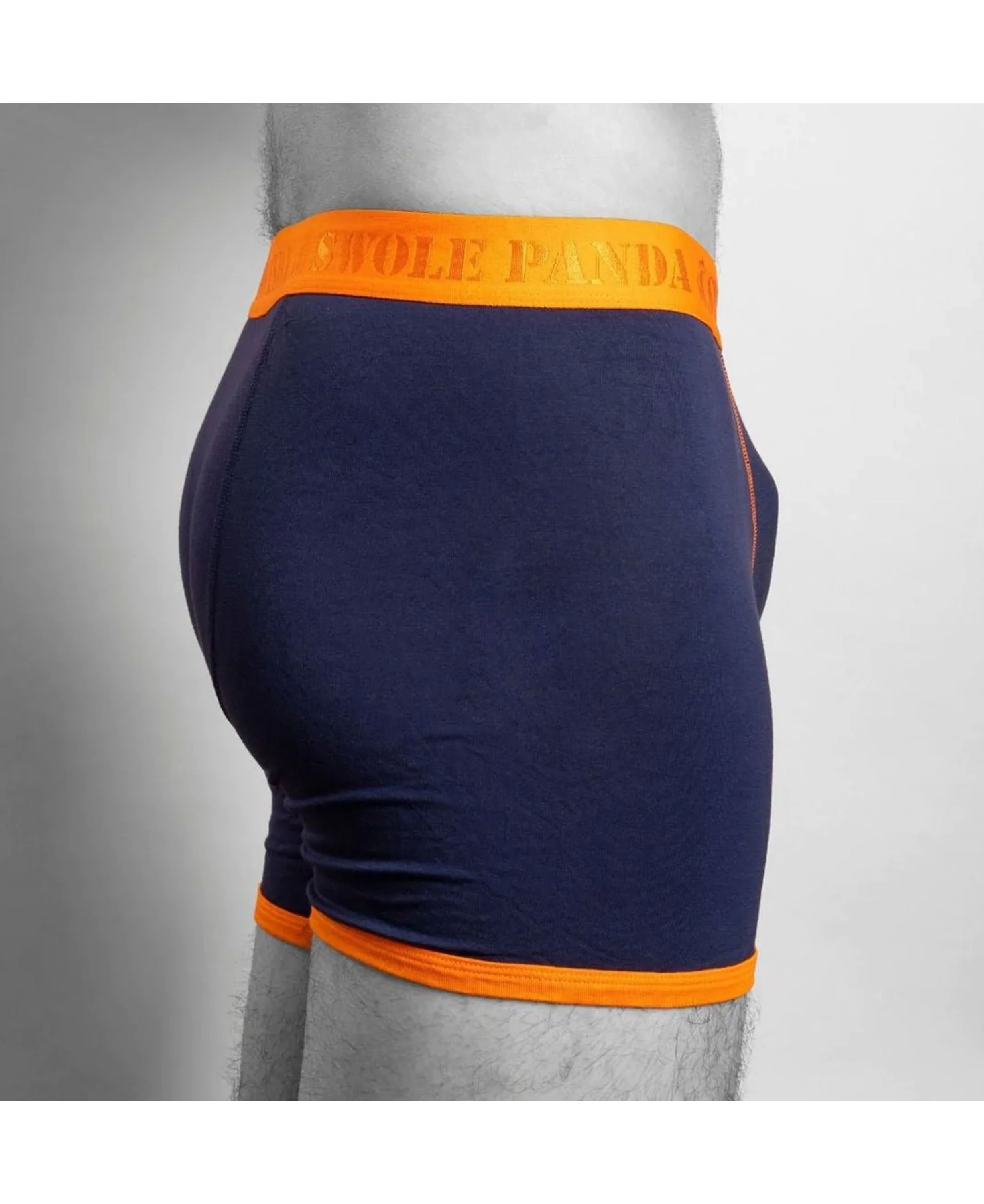 Bamboo Boxers - Navy/Orange Band - Image 3