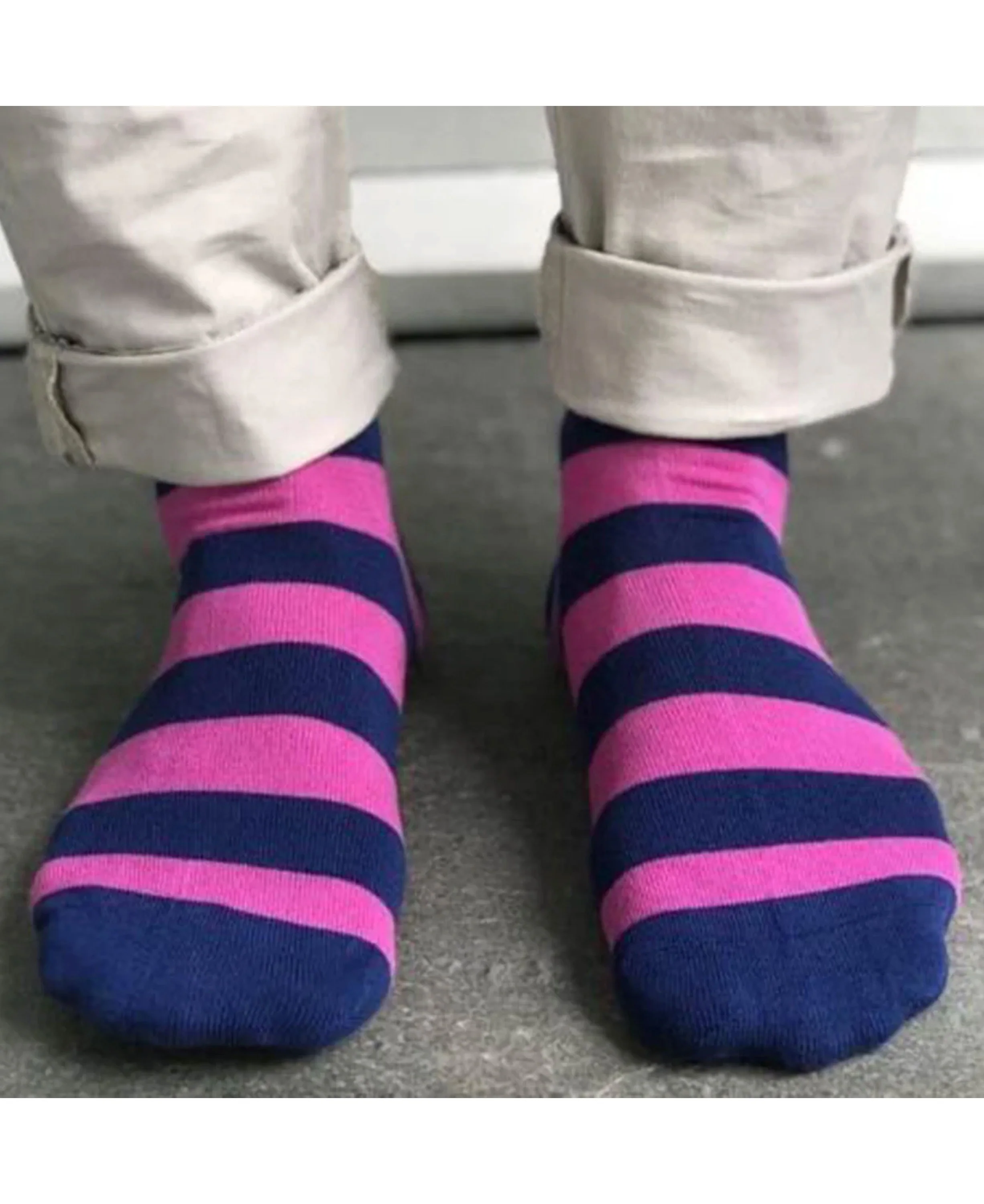 Striped Socks - Rich Pink Stripe - Image 4