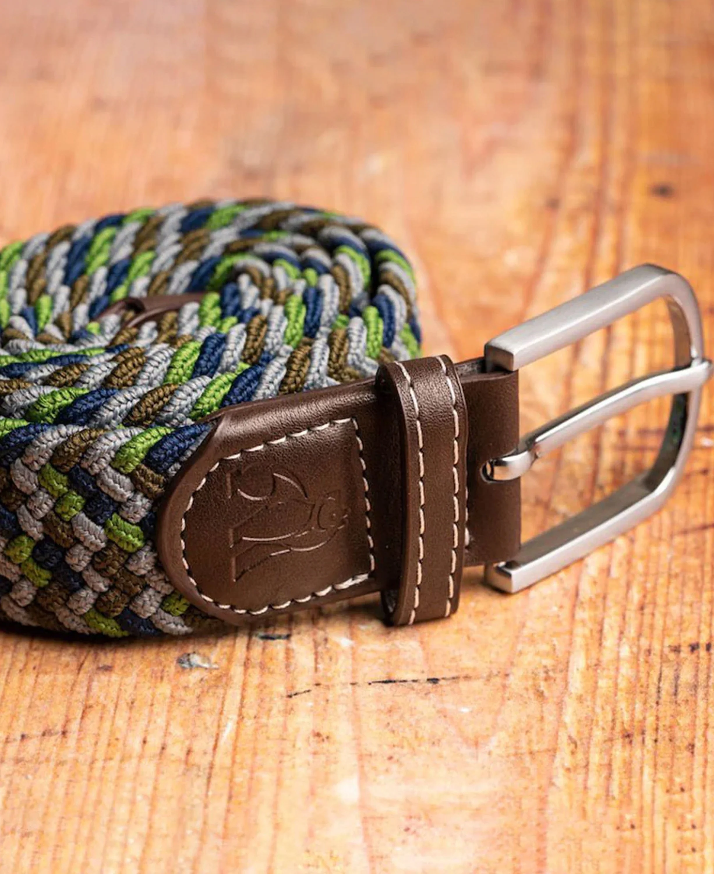 Woven Belt - Green/Blue Zigzag - Image 2