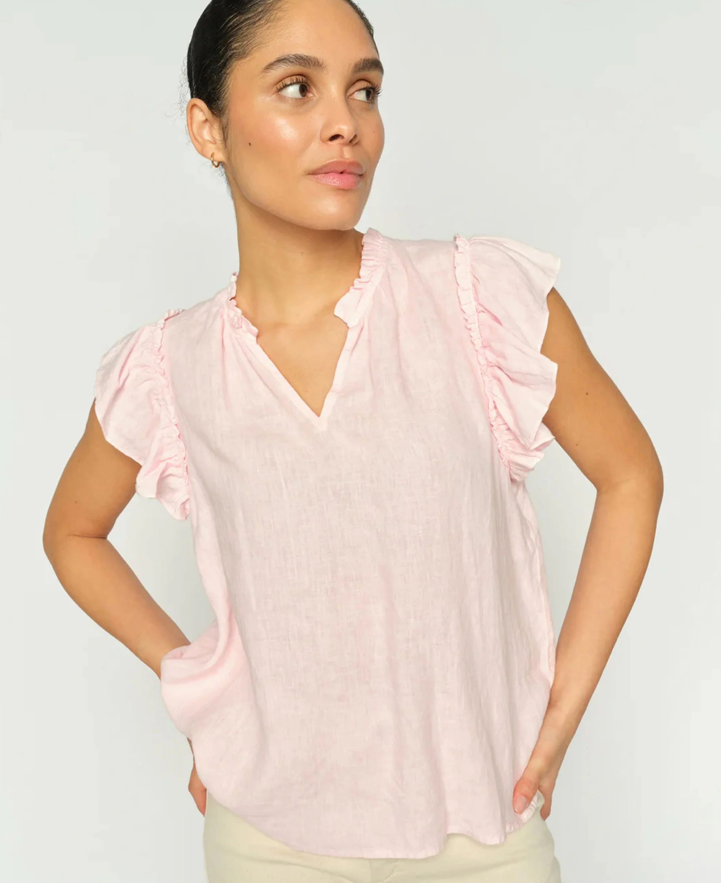 Tea Linen Blouse - Ballet Slipper - Image 3