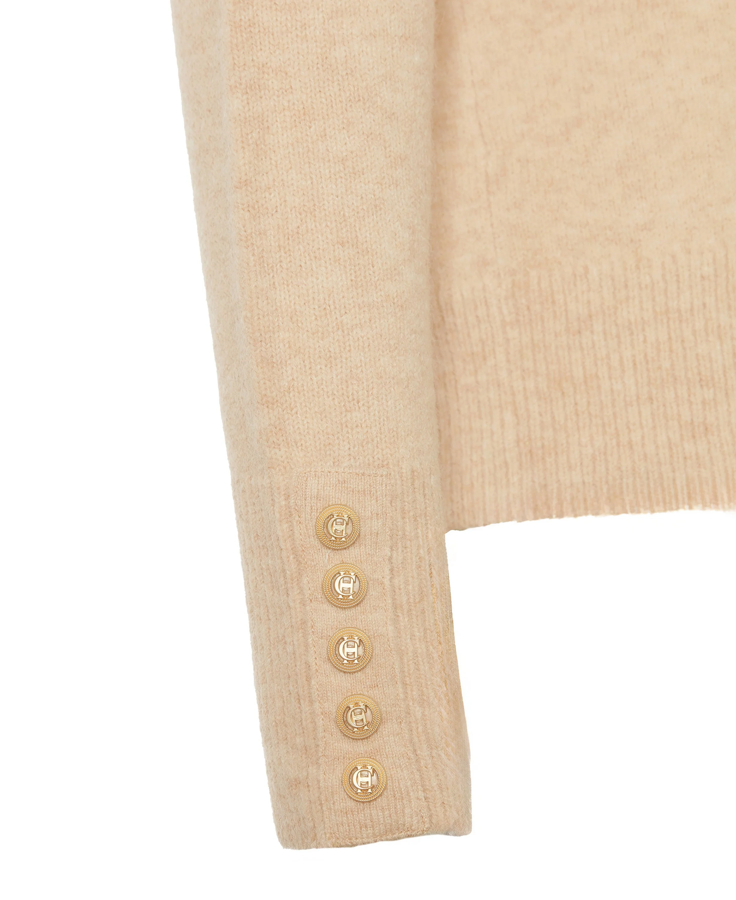 Tori Half Zip Knit - Light Camel - Image 9