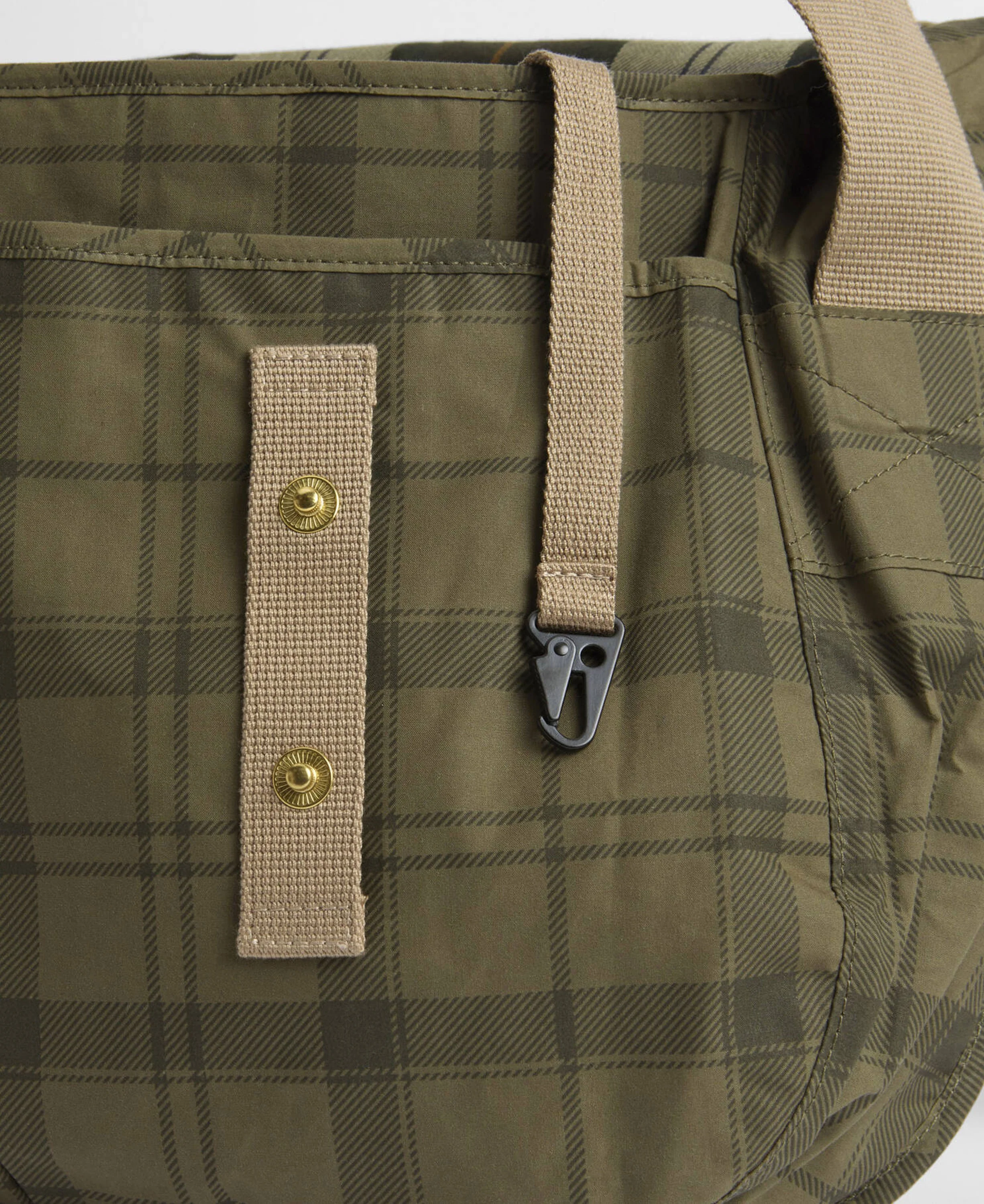 Transport Riever Crossbody Bag - Dusky Green Tartan - Image 4