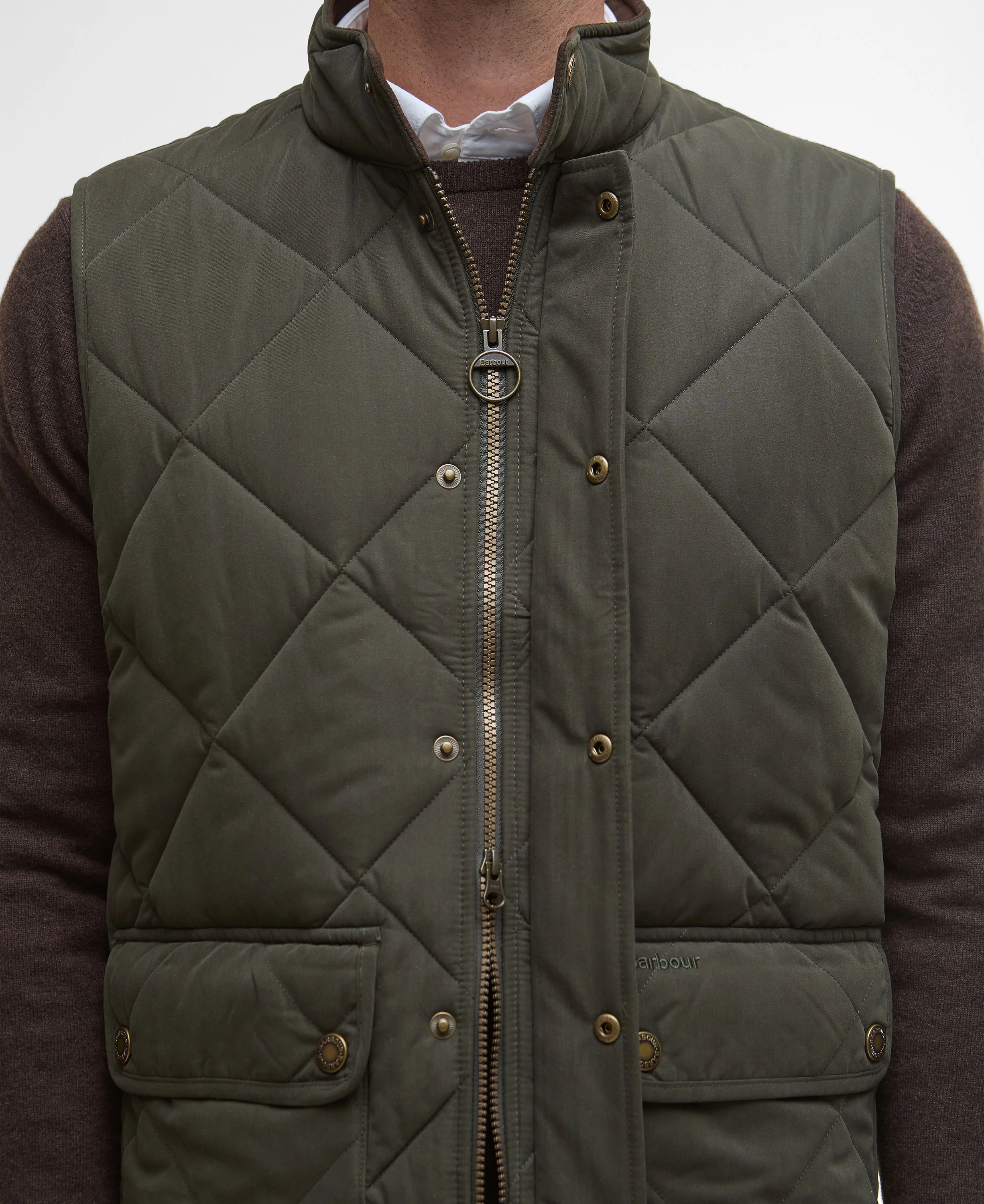 Winter Lowerdale Quilted Gilet - Dark Olive - Image 8