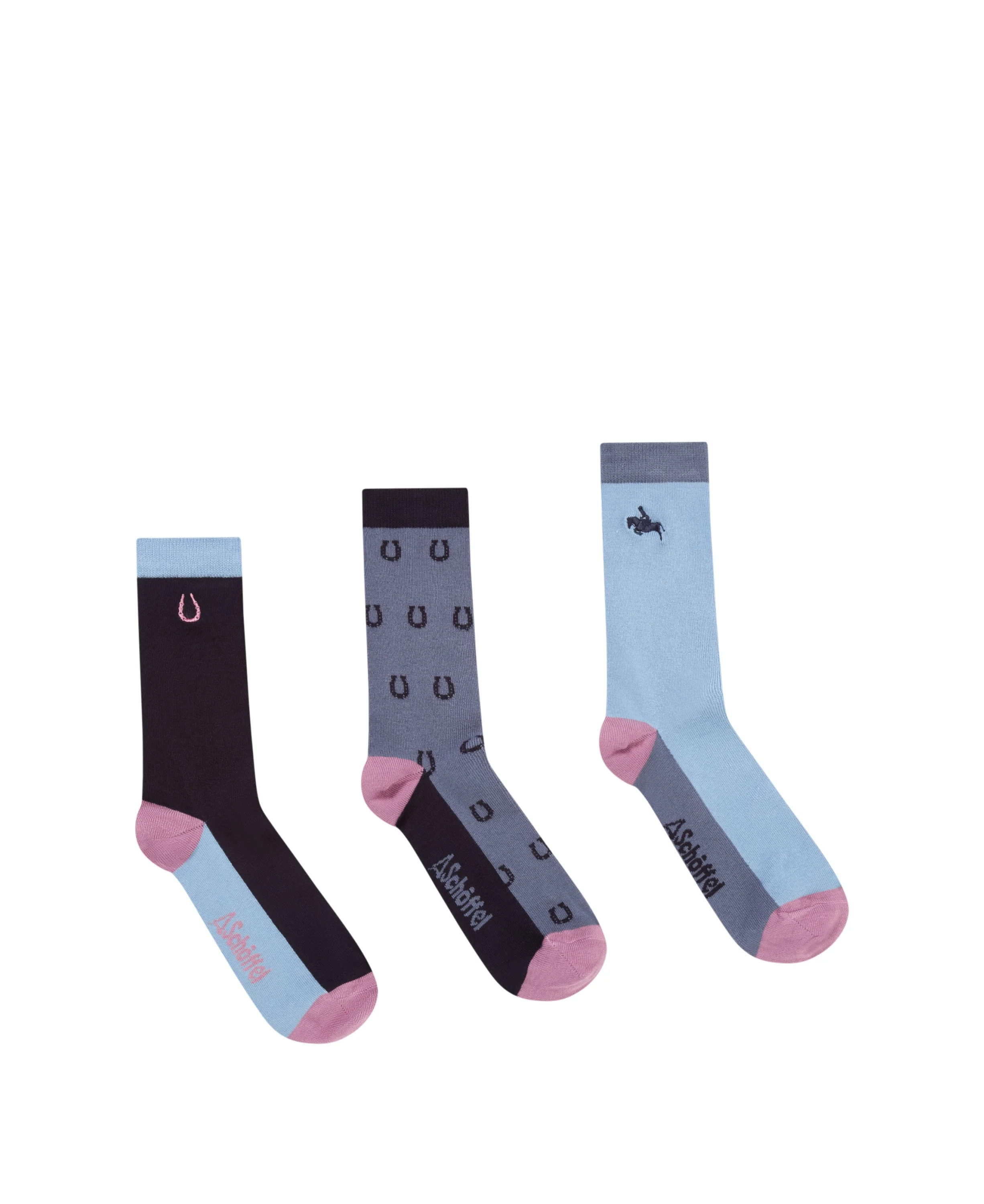 Women's Bamboo Sock (Box Of 3) - Equestrian Mix - Image 3