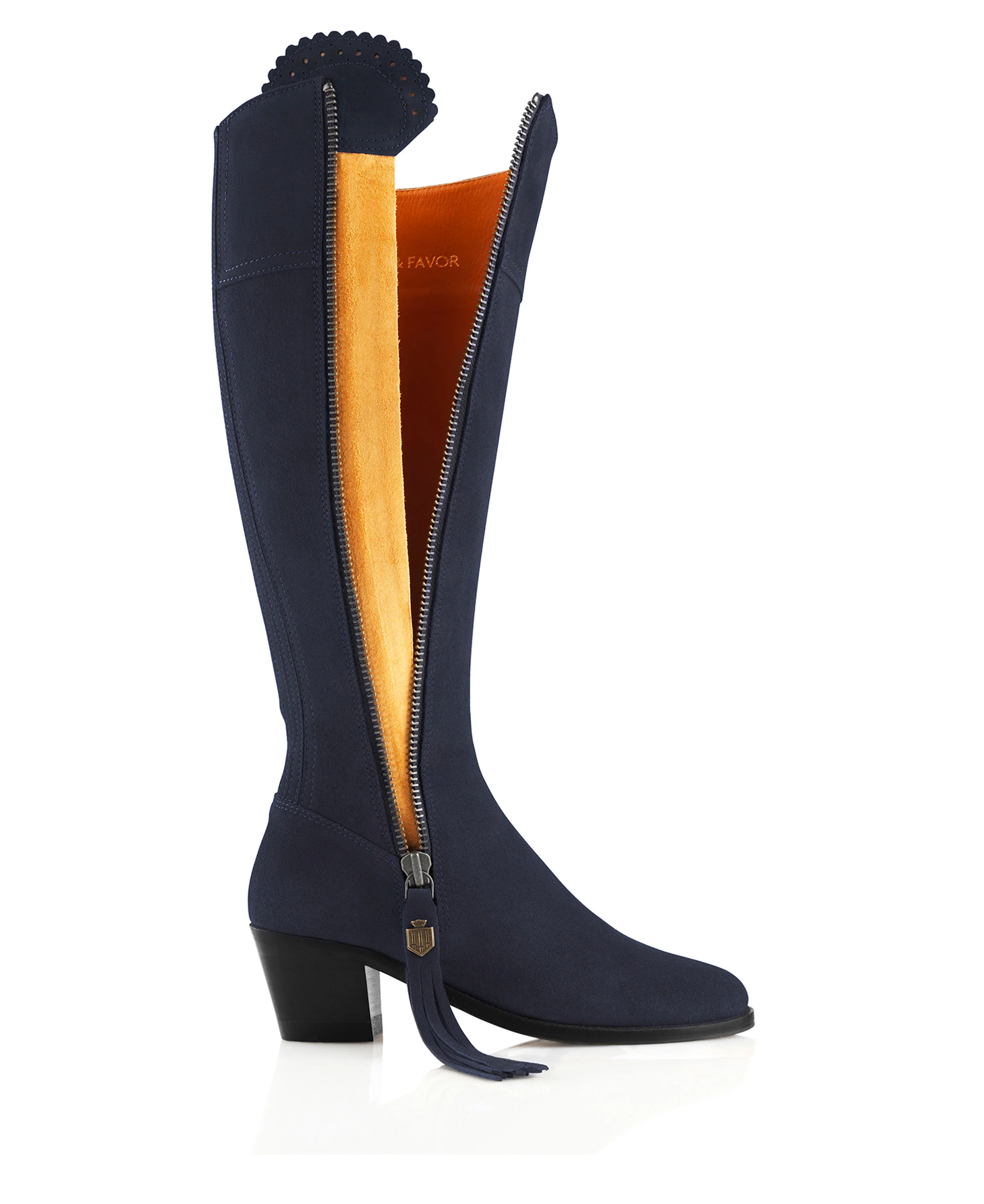 Regina Heeled Boot - Navy - Image 3