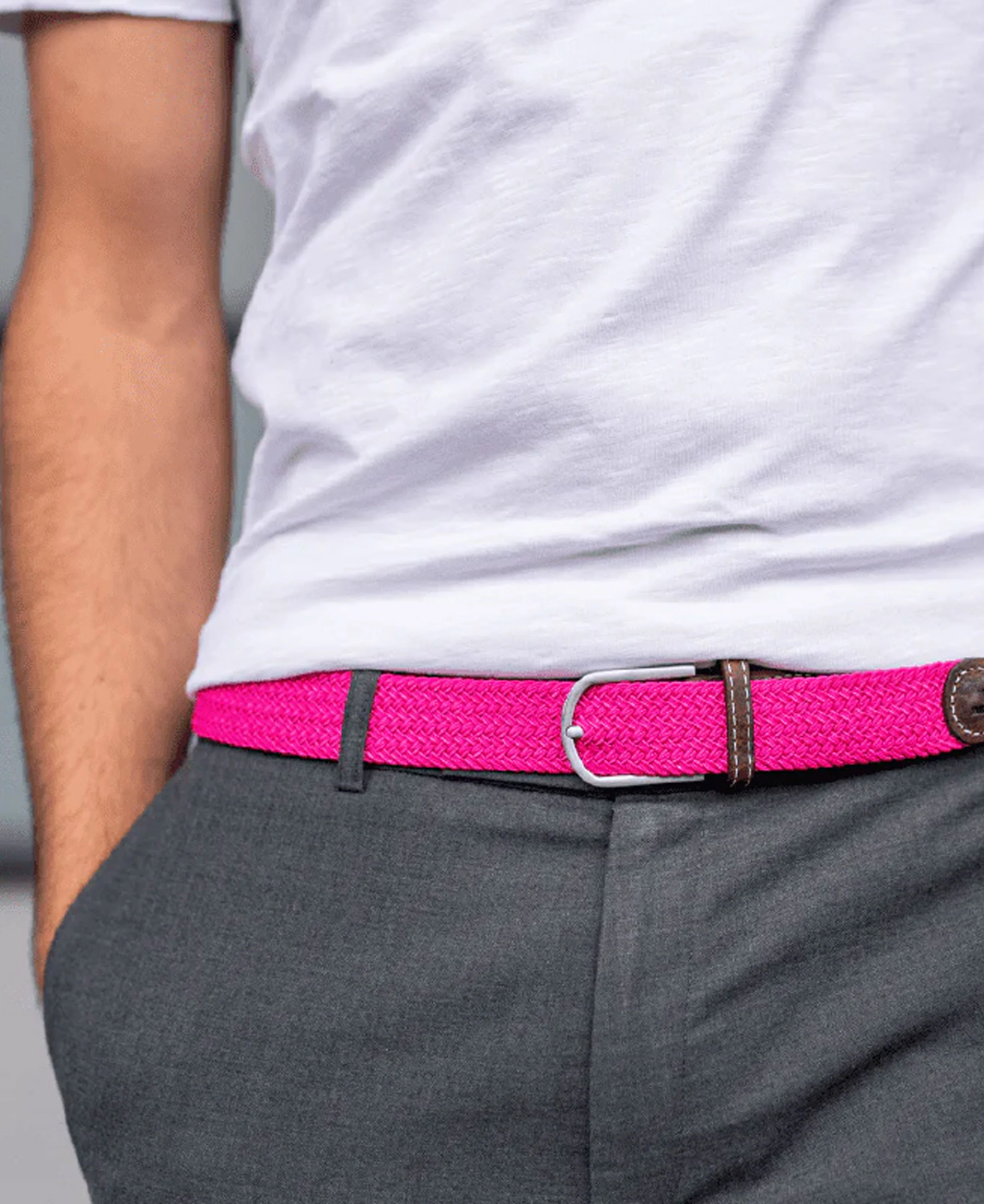 Woven Belt - Fushia Pink - Image 2